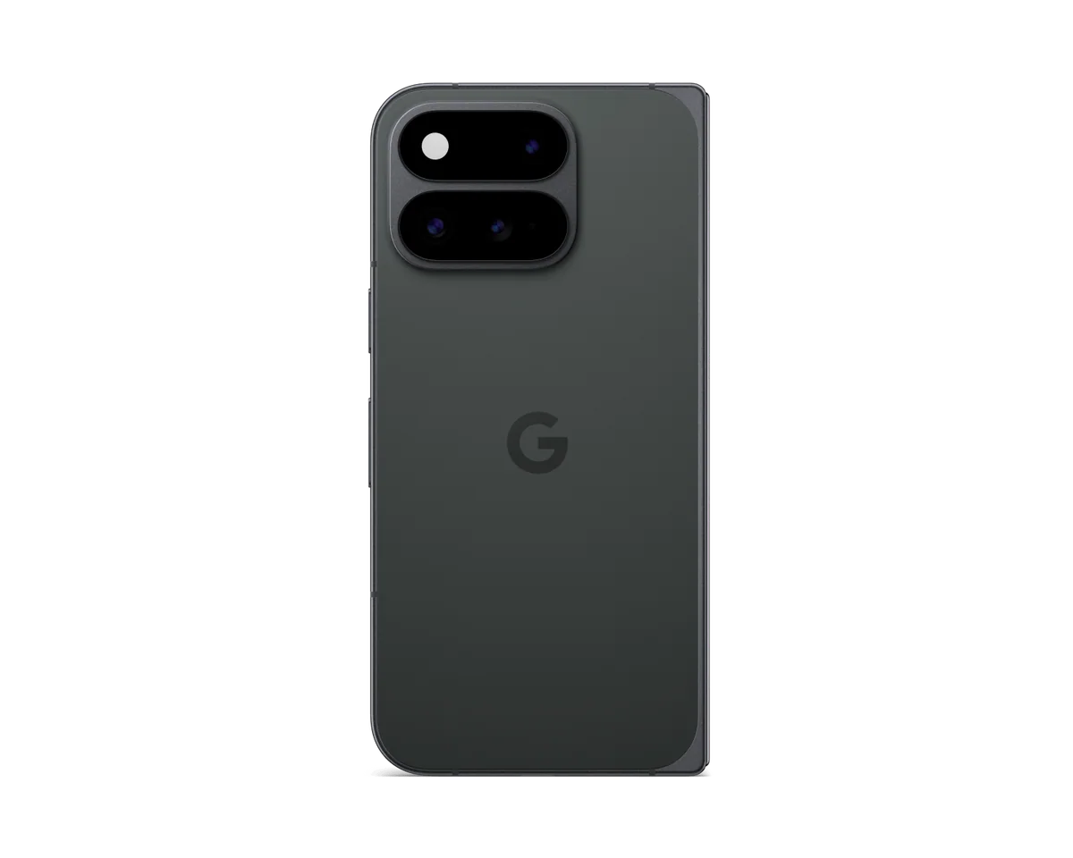 Back of Pixel 11 Pro Fold in Obsidian (transparent PNG)