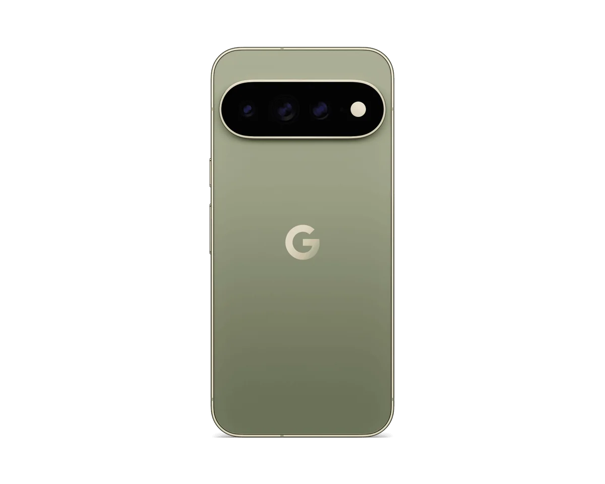 Back of Pixel 11 Pro XL in Olive (transparent PNG)