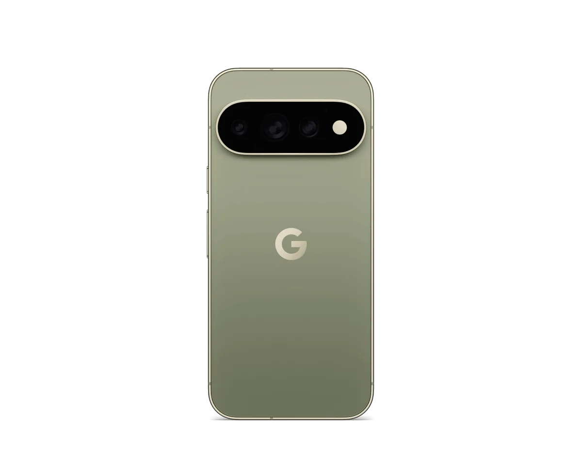 Back of Pixel 11 Pro in Olive (transparent PNG)