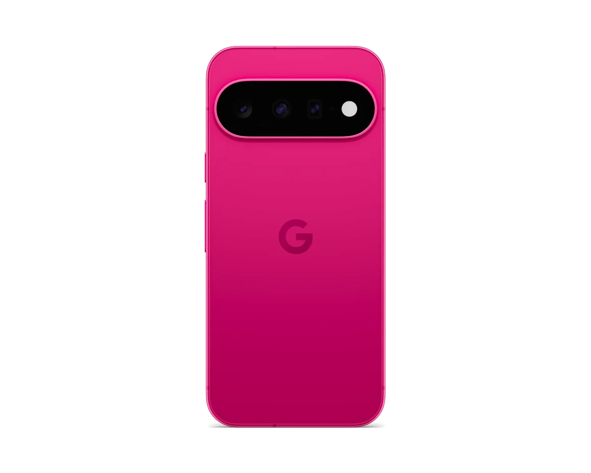 Back of Pixel 11 in Hibiscus (transparent PNG)