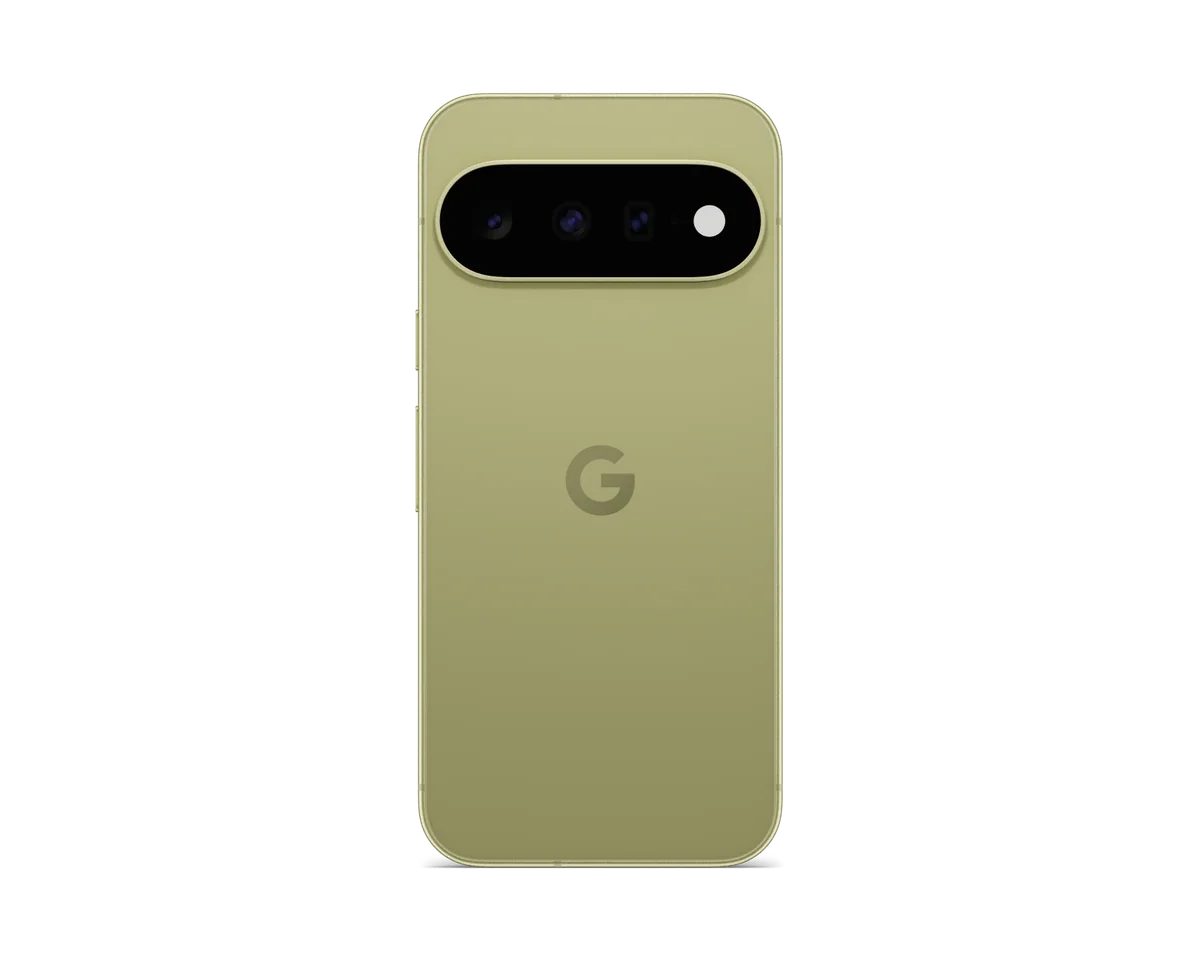 Back of Pixel 11 in Pistachio (transparent PNG)